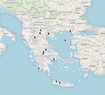 Διαδραστικό χάρτη τόπων ταφής Ρώσων και Σοβιετικών πολεμιστών στην Ελλάδα