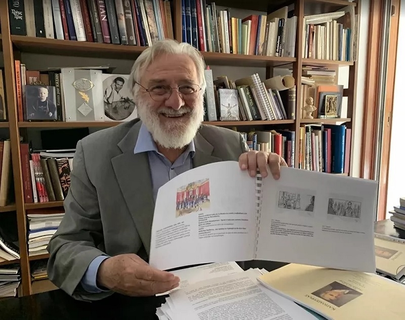Яннис Смарагдис: «Это так называемая раскадровка фильма, три тома. Все планы по одному» © SPUTNIK / GENNADY MELNIK